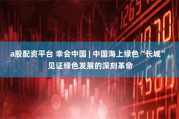 a股配资平台 幸会中国 | 中国海上绿色“长城”, 见证绿色发展的深刻革命