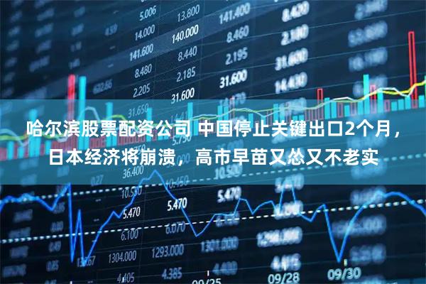 哈尔滨股票配资公司 中国停止关键出口2个月，日本经济将崩溃，高市早苗又怂又不老实